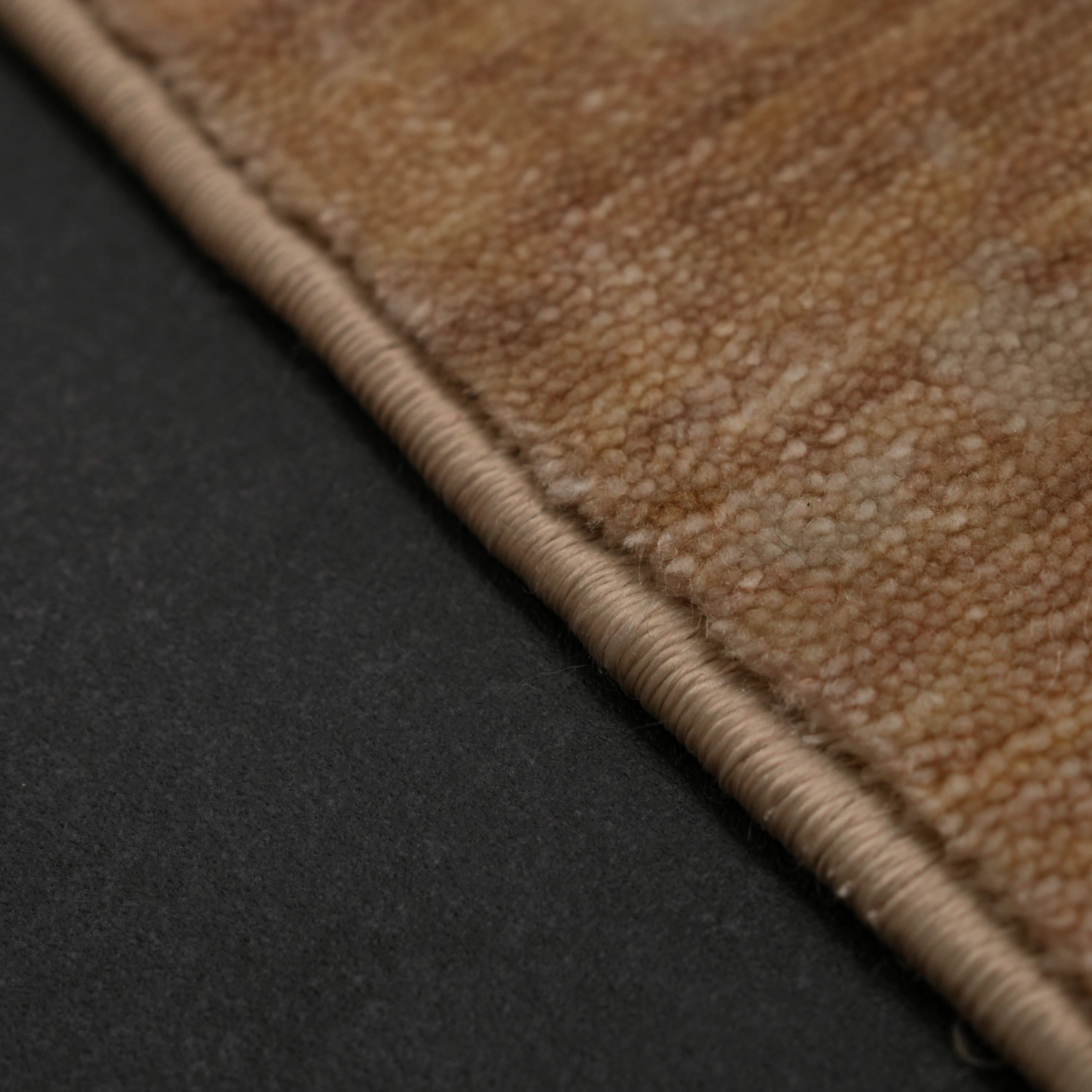 Zima Series Geometric Patterned Gray Natural Tencel Loom Woven Rug