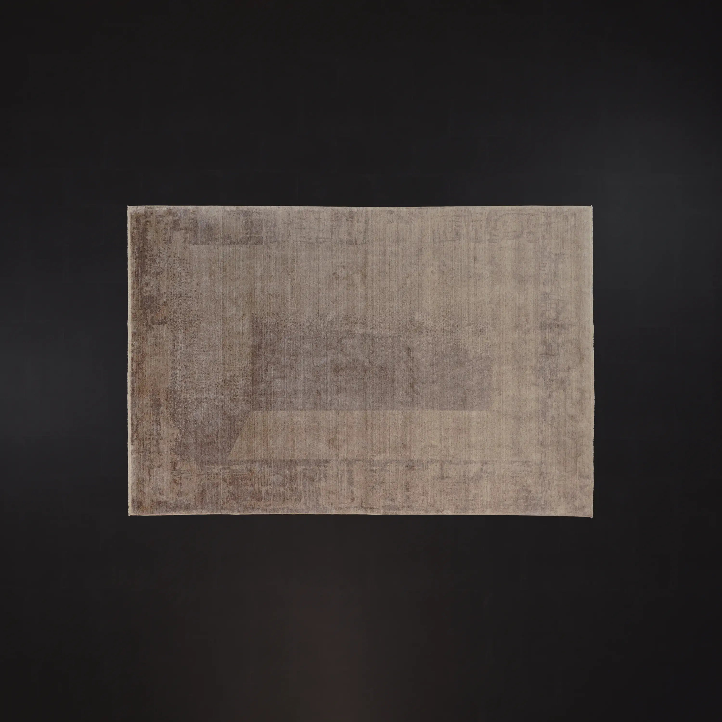 Zima Series Abstract Patterned Beige Loomed Rug