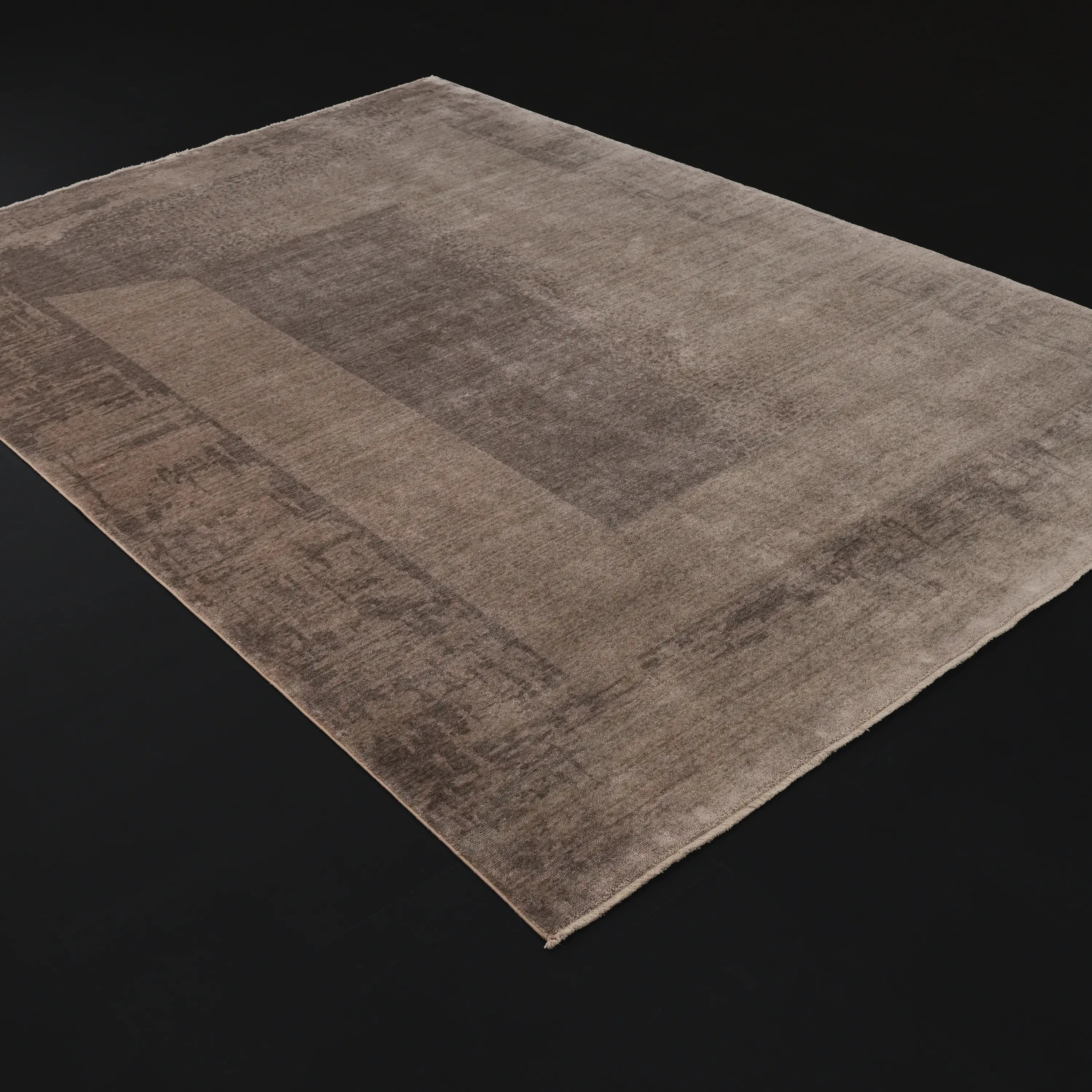 Zima Series Abstract Patterned Beige Loomed Rug