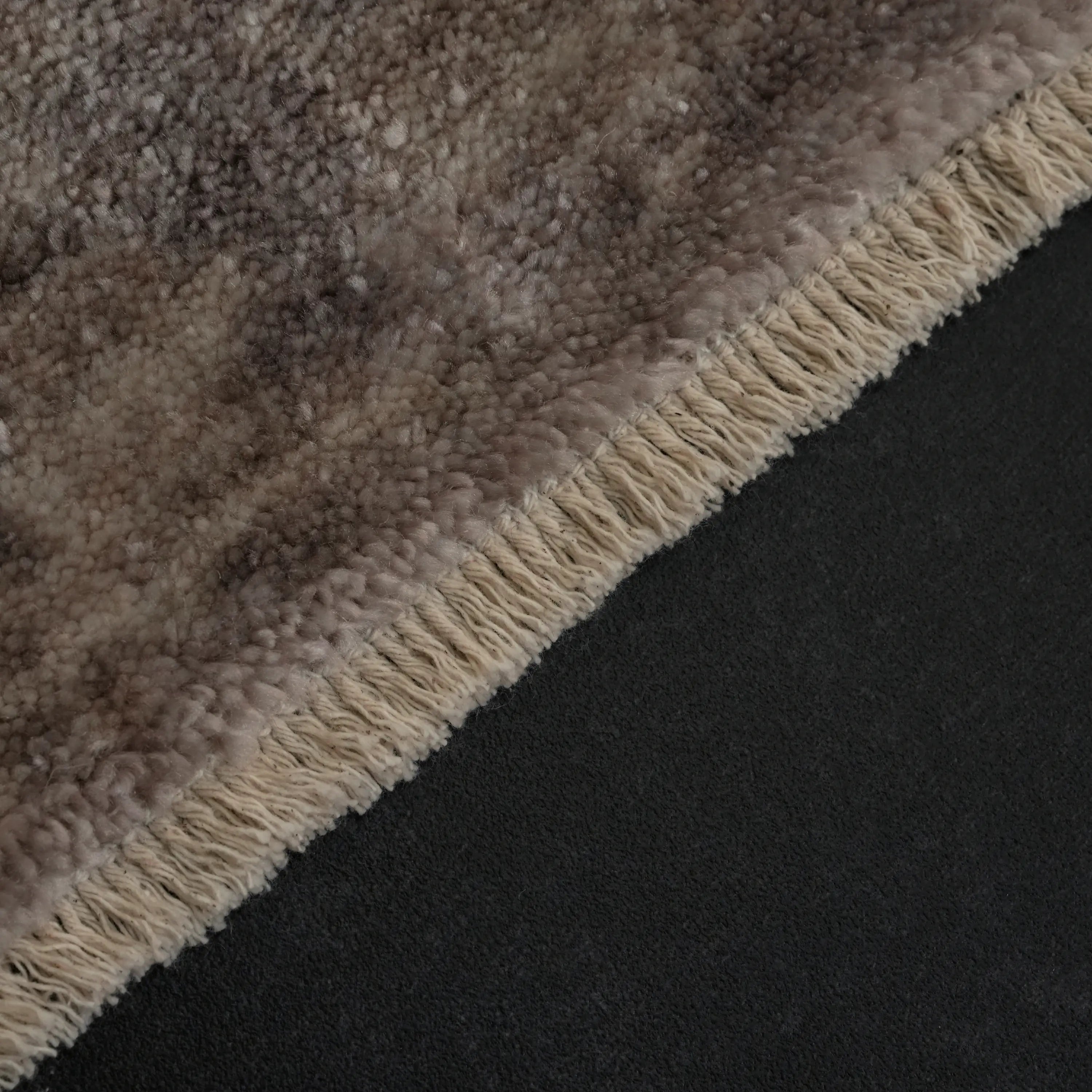 Zima Series Abstract Patterned Beige Loomed Rug