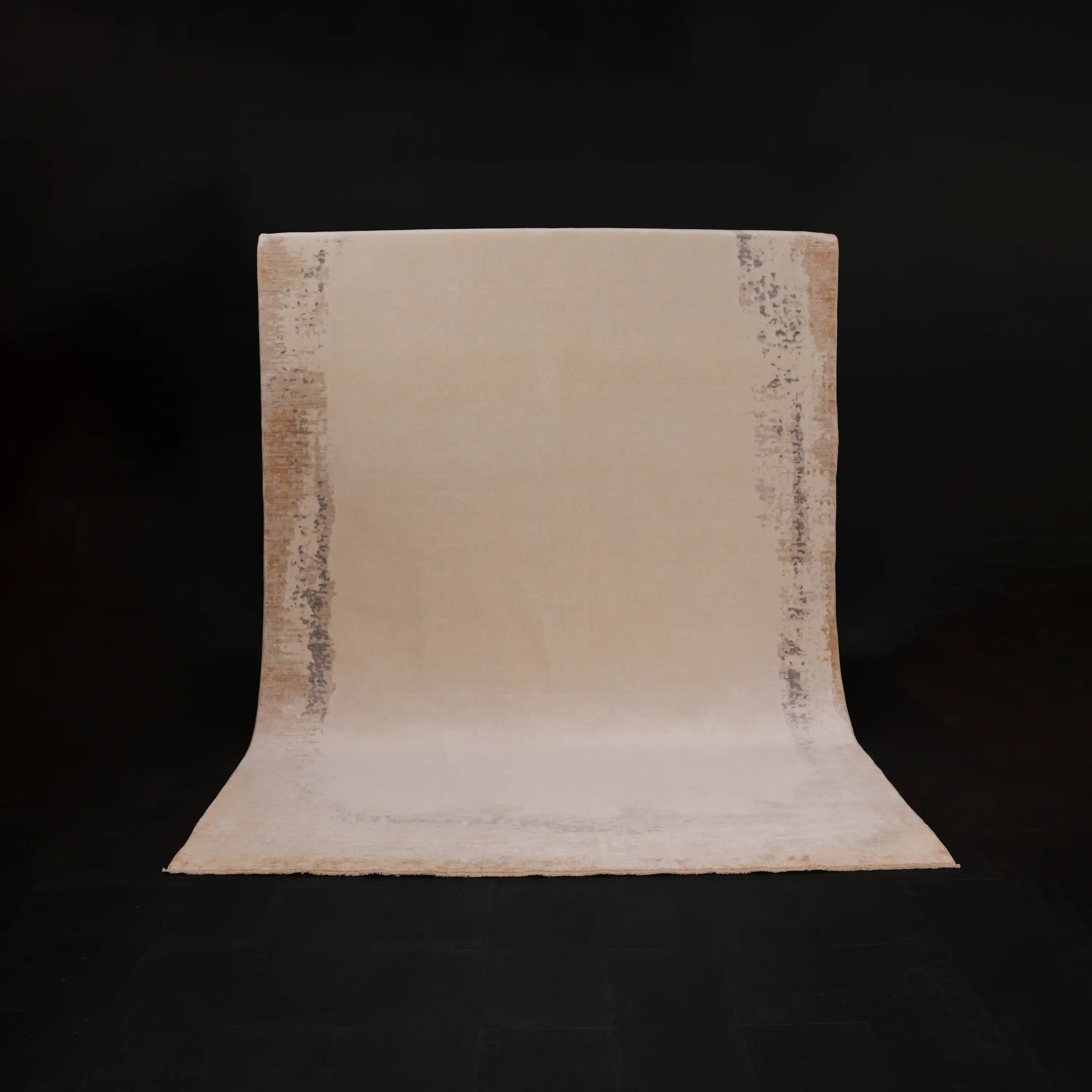 Zima Serisi Soyut Desenli Doğal Krem Tezgah Dokuma Halı