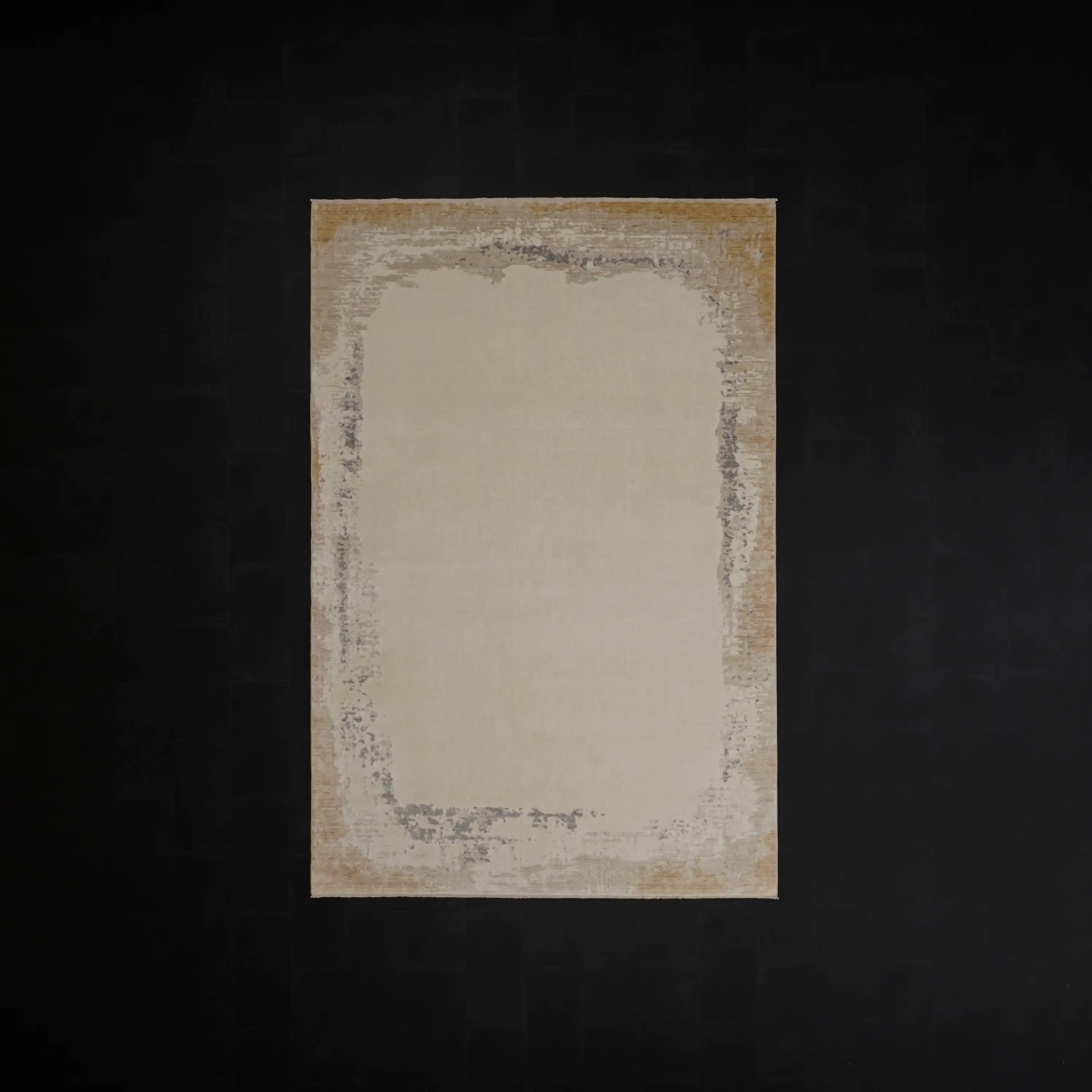 Zima Serisi Soyut Desenli Doğal Krem Tezgah Dokuma Halı