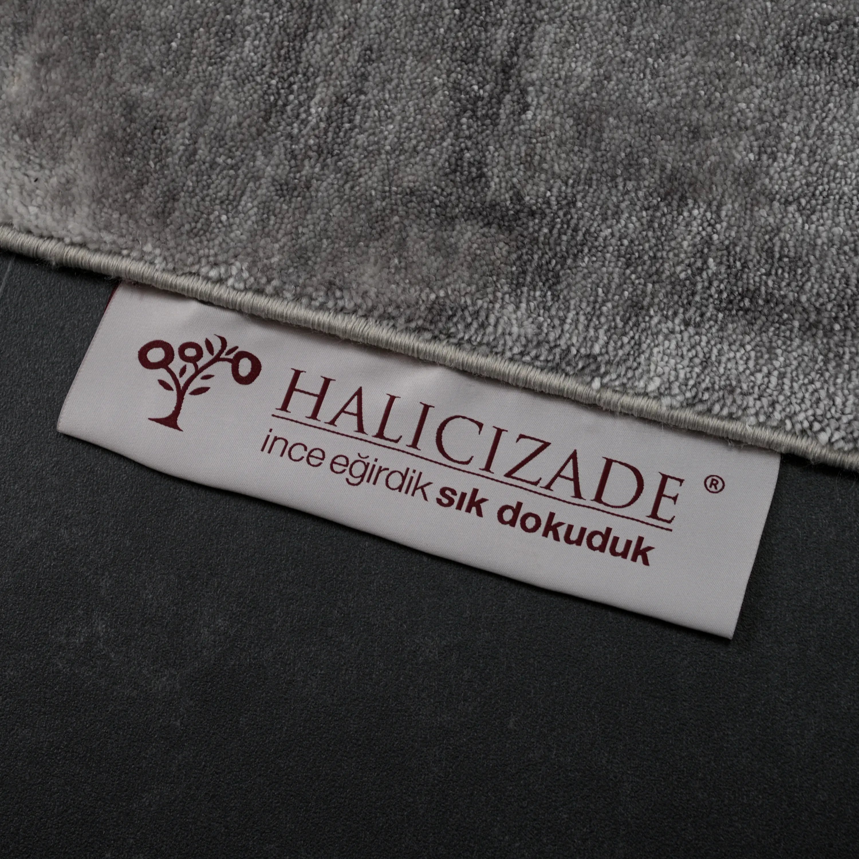 Zima Serisi Soyut Desenli Gri Tezgah Dokuma Halı