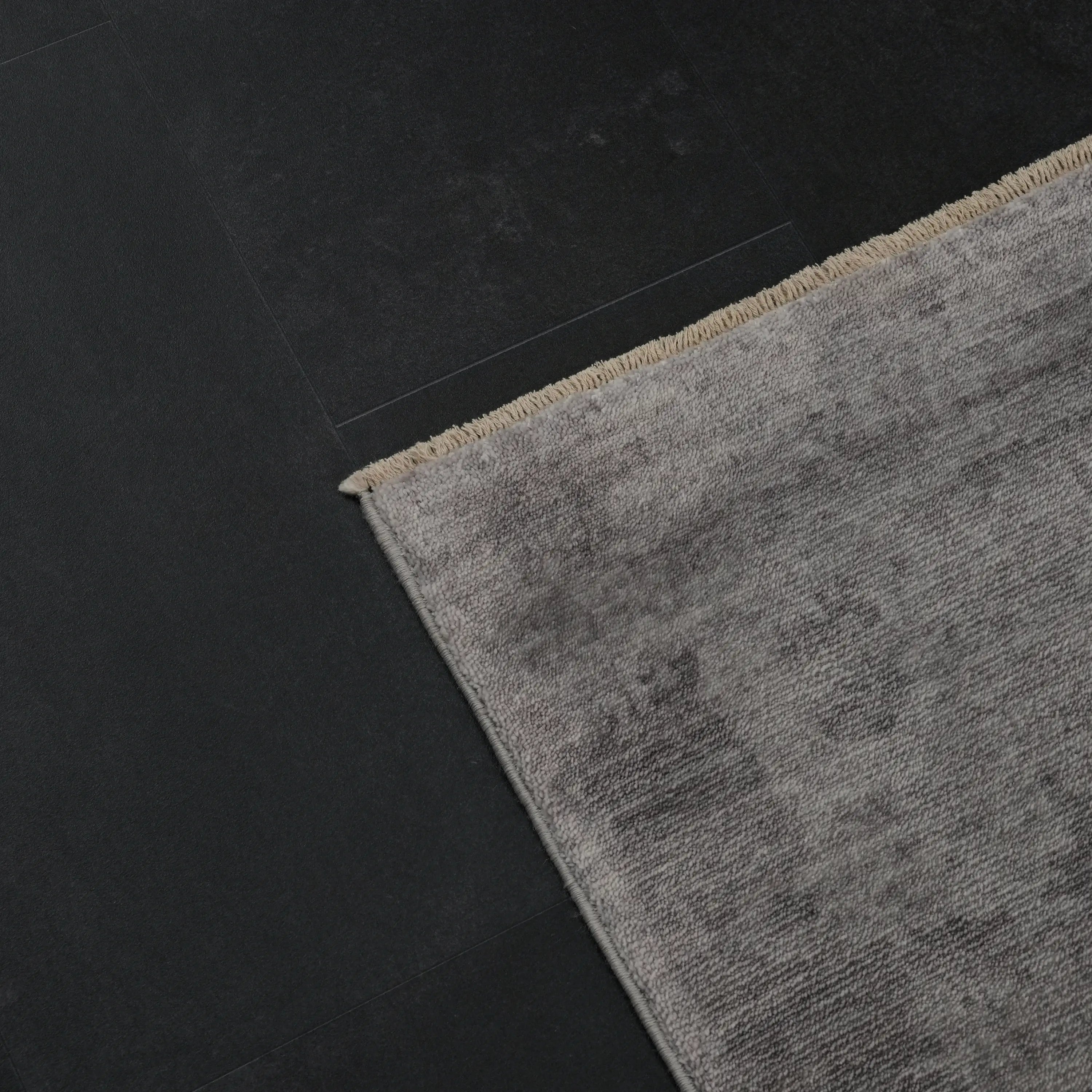 Zima Serisi Soyut Desenli Gri Tezgah Dokuma Halı