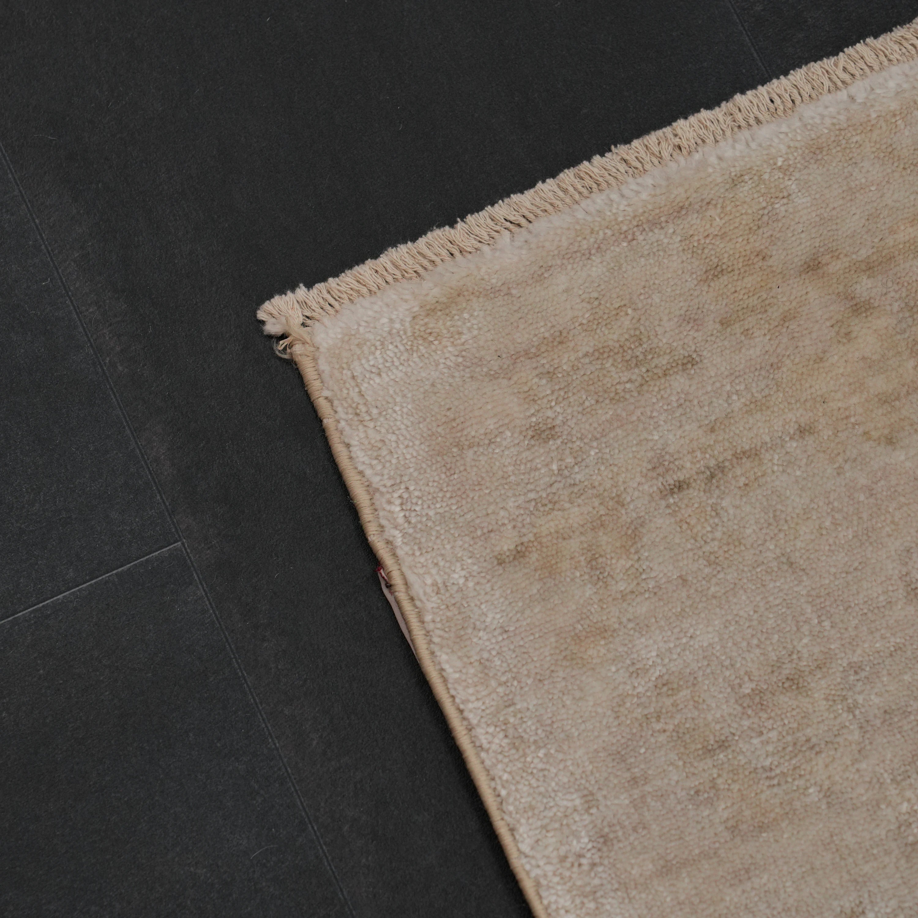 Zima Series Abstract Patterned Cream Loom Woven Natural Rug
