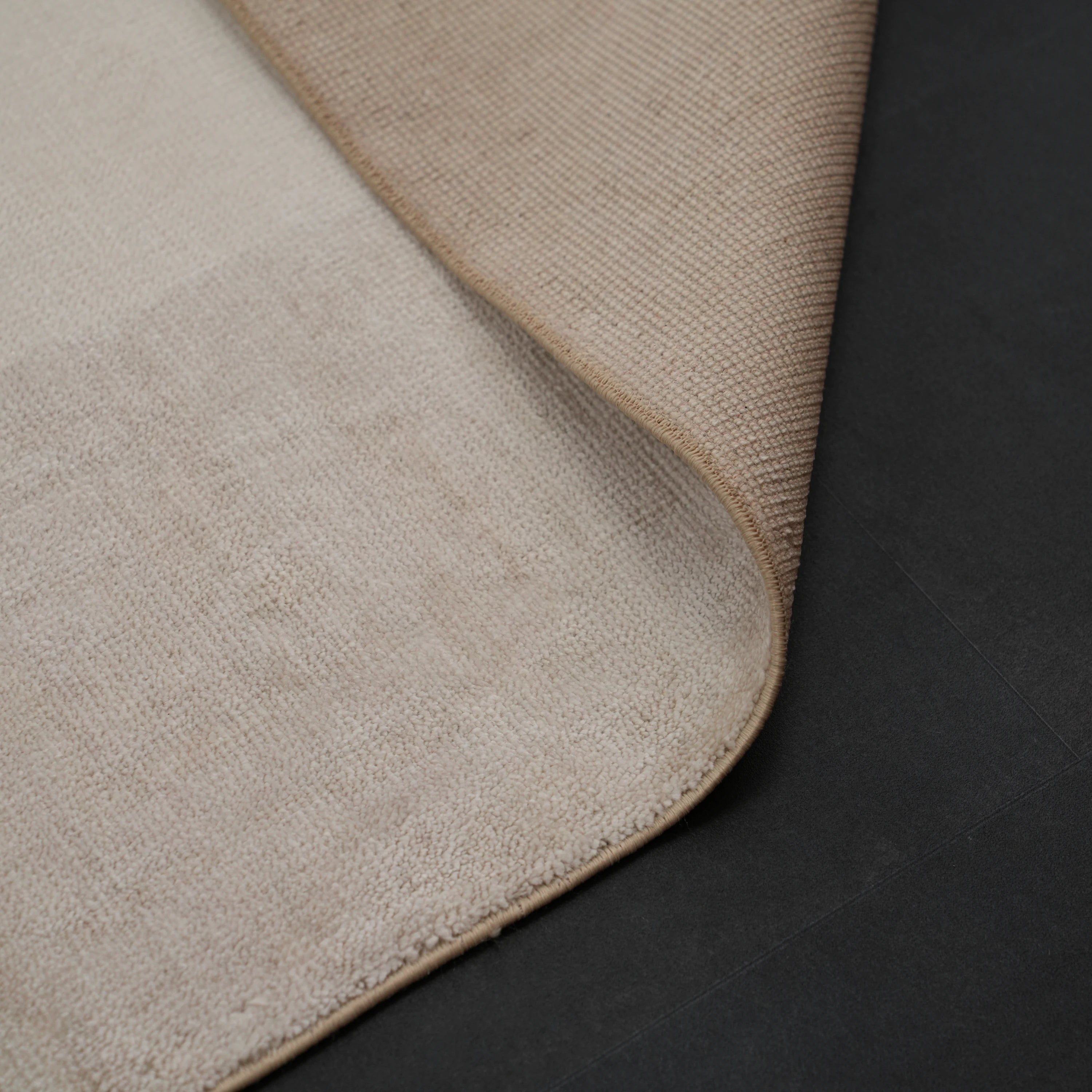 Zima Series Abstract Patterned Cream Loom Woven Natural Rug