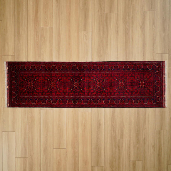 Hand-Woven Authentic Carpet with Afghan Khamyap Pattern