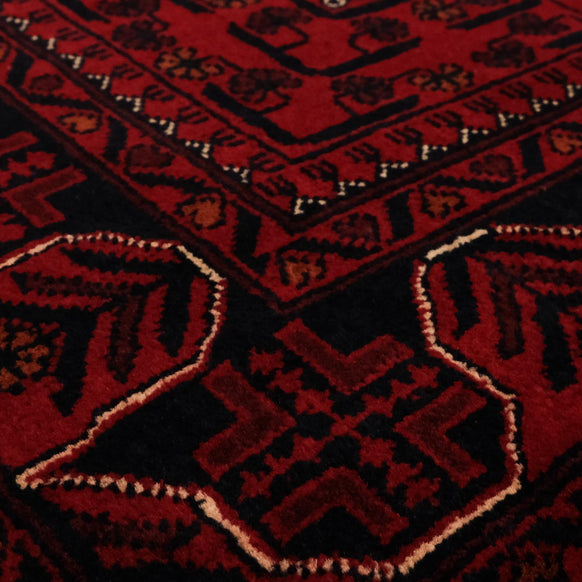 Hand-Woven Authentic Carpet with Afghan Khamyap Pattern