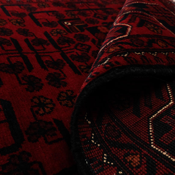 Hand-Woven Authentic Carpet with Afghan Khamyap Pattern