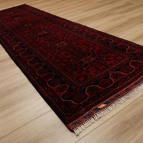 Hand-Woven Authentic Carpet with Afghan Khamyap Pattern