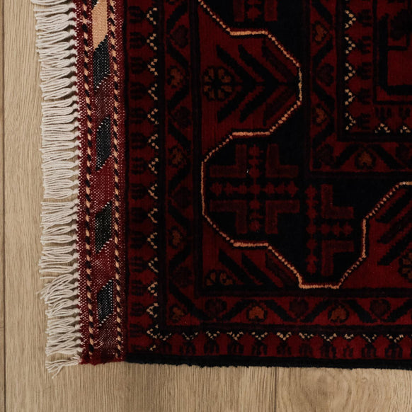 Hand-Woven Authentic Carpet with Afghan Khamyap Pattern
