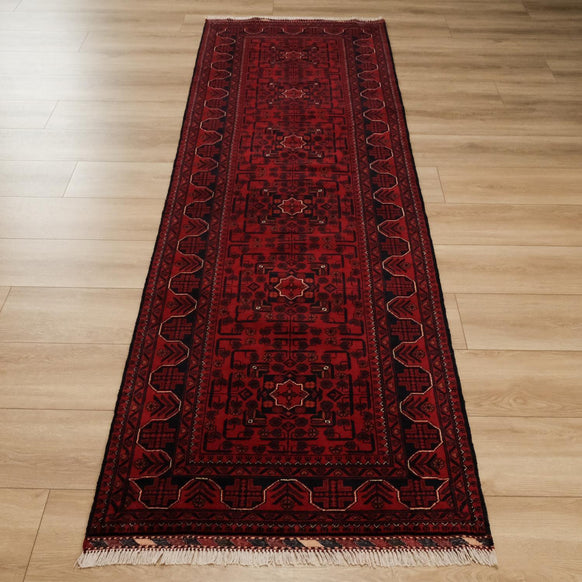 Hand-Woven Authentic Carpet with Afghan Khamyap Pattern