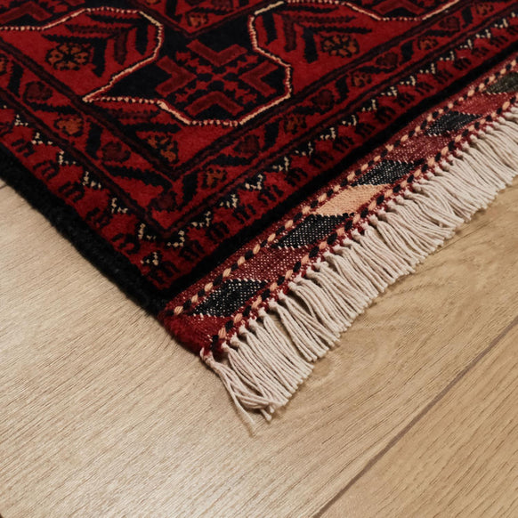 Hand-Woven Authentic Carpet with Afghan Khamyap Pattern