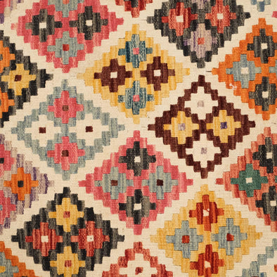 Anatolian Patterned Hand Woven Multicolored Rug