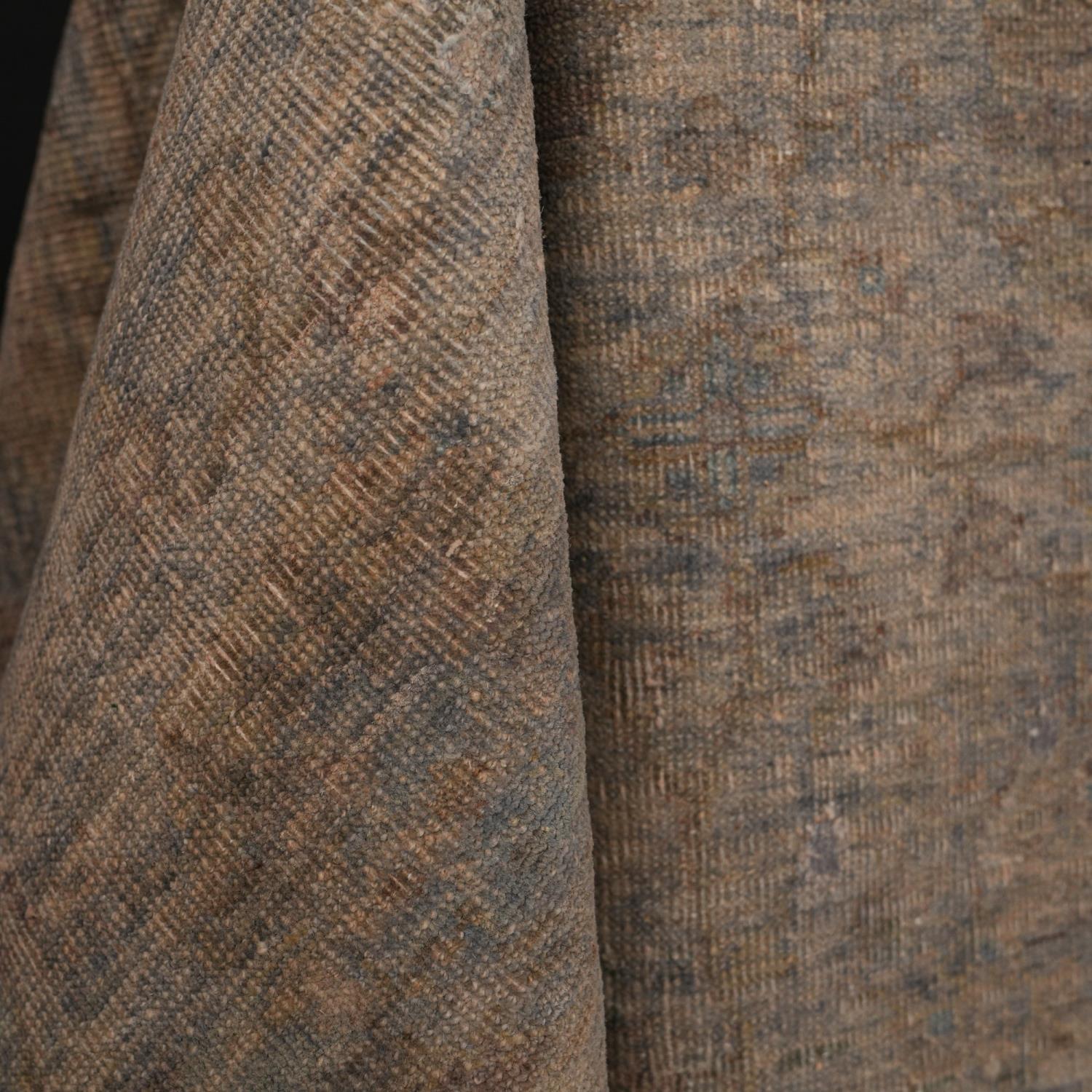Ayan Series Handwoven Vintage Gray Wool Rug