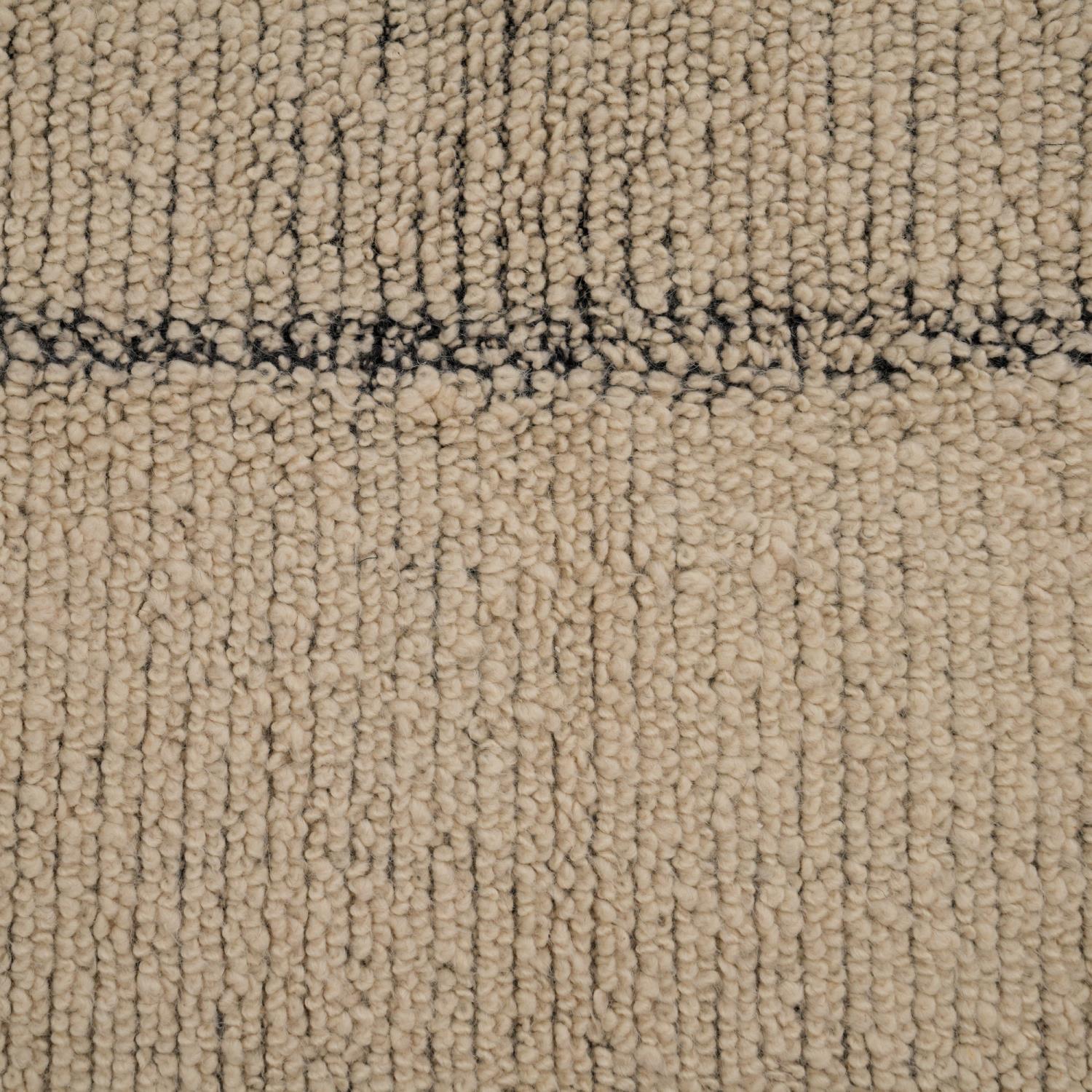 Bohem Serisi Sade Desenli Krem Yün Tezgah Dokuma Kilim