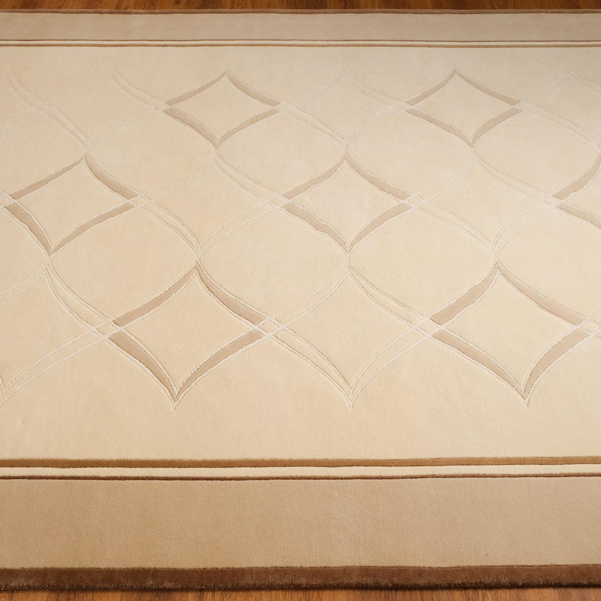 Hand Woven Carpet with Frame Pattern
