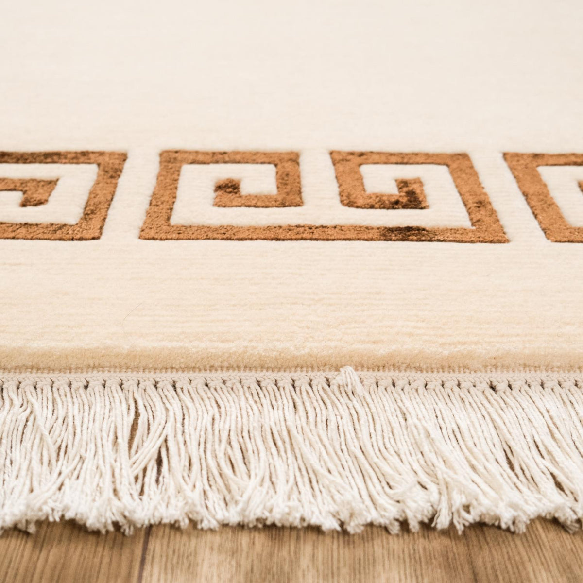 Hand Woven Carpet with Frame Pattern