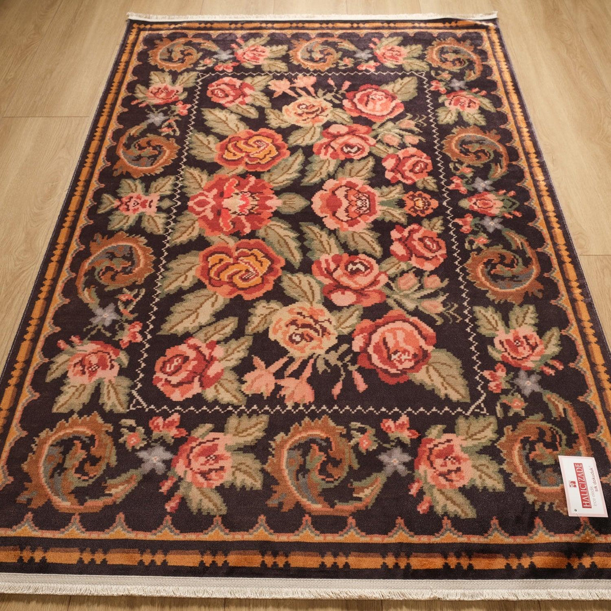Kehribar Serisi Makine Dokuma Karabağ Desenli Rengarenk Sentetik Halı — 80x150, 120x180, 80x300, 160x230 cm