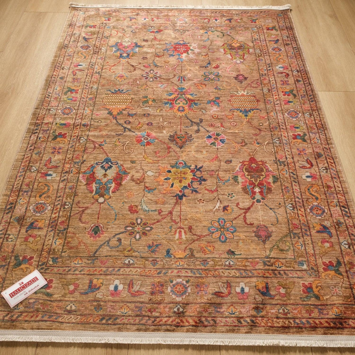 Kehribar Serisi Makine Dokuma Uşak Desenli Rengarenk Halı — 80x150, 120x180, 80x300, 160x230 cm