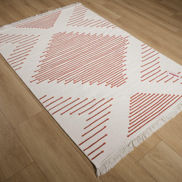 Kehribar Serisi Makine Dokuma Geometrik Desenli Terra Kilim, 120×180 – 160×230 cm Halıcızade