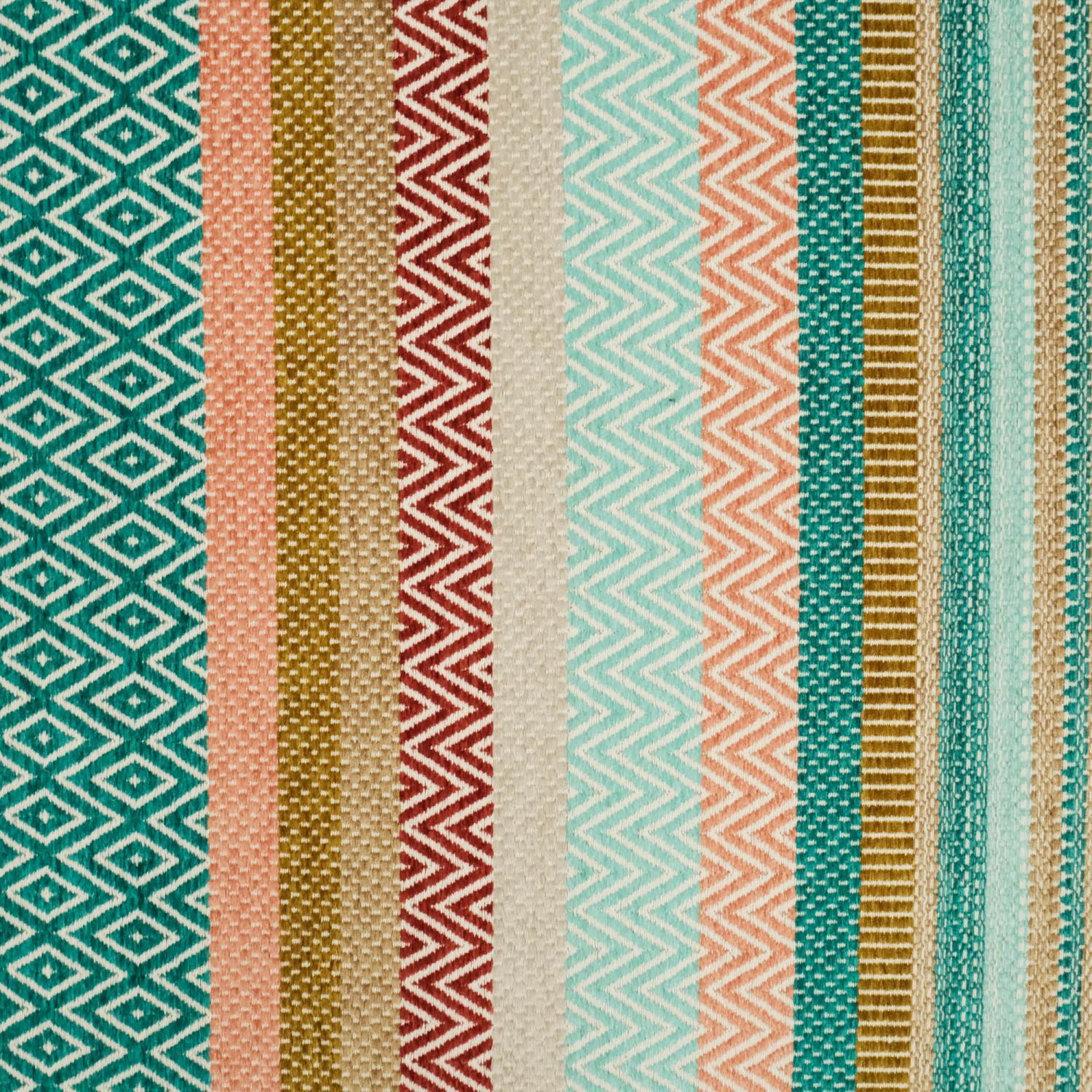 Aztec Series Colorful Line Patterned Machine Woven Rug