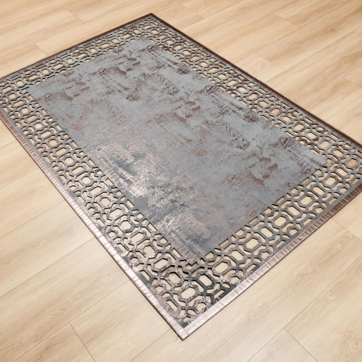 Bianca Serisi Geometrik Desenli Lacivert Mutfak Halısı, 120x180 – 110x300 cm — Halıcızade