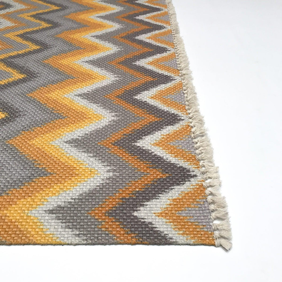 Bodrum Serisi Geometrik Desenli Makine Dokuma Kilim — akrilik