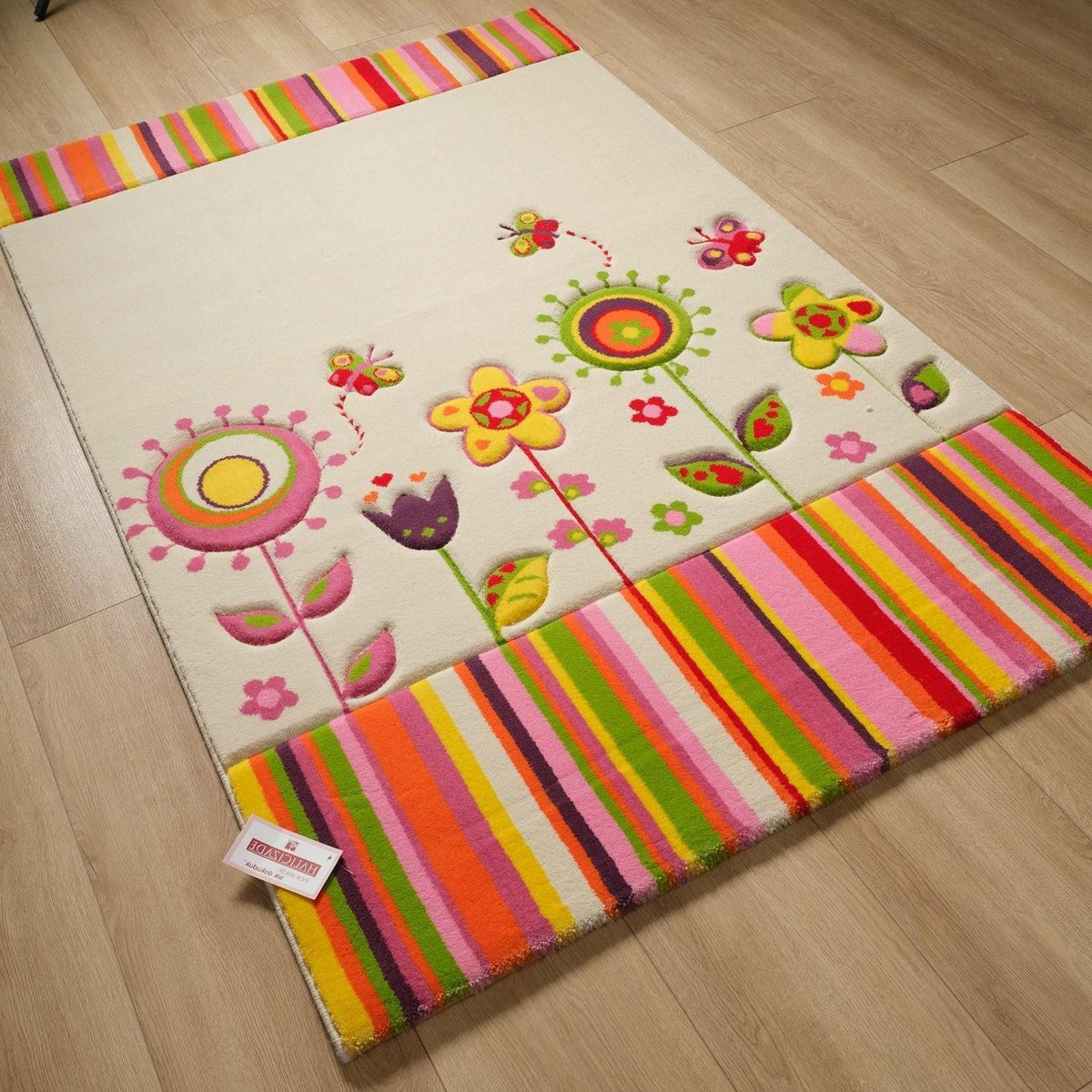 Kids Series Baby / Children's Room Flower Patterned Machine Woven Carpet