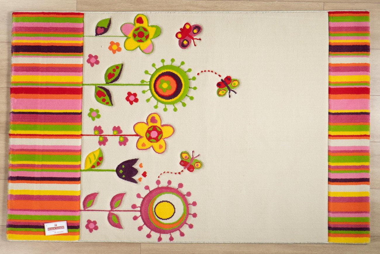 Kids Series Baby / Children's Room Flower Patterned Machine Woven Carpet