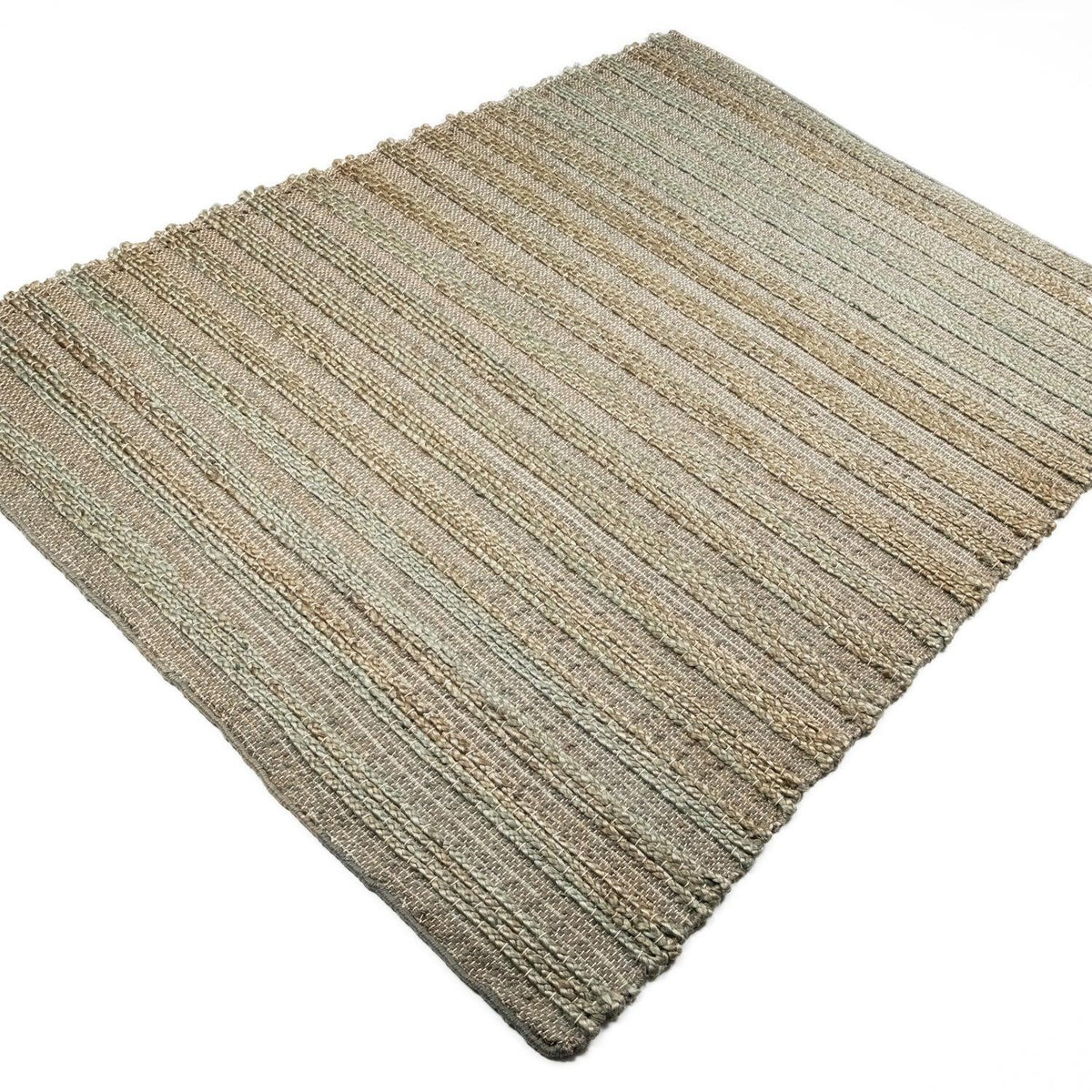 Fuji Serisi Çizgi Desenli El Dokuma Halı, yeşil, 120x180 cm — Halıcızade