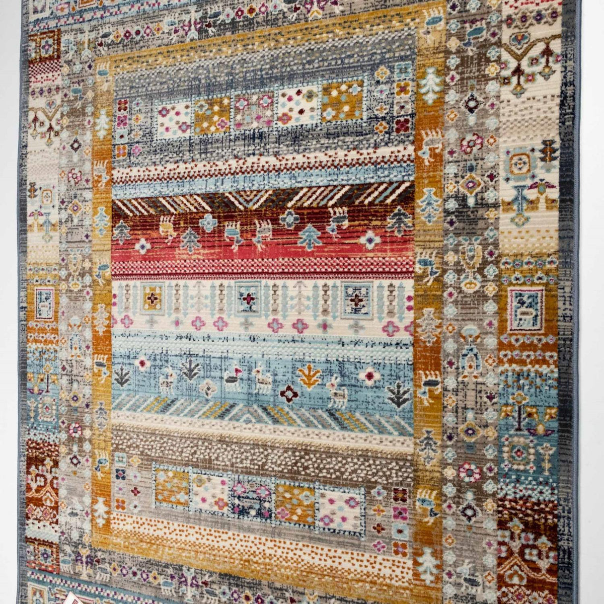 Petra Serisi Çizgi Desenli Makine Dokuma Halı — 120x180 cm