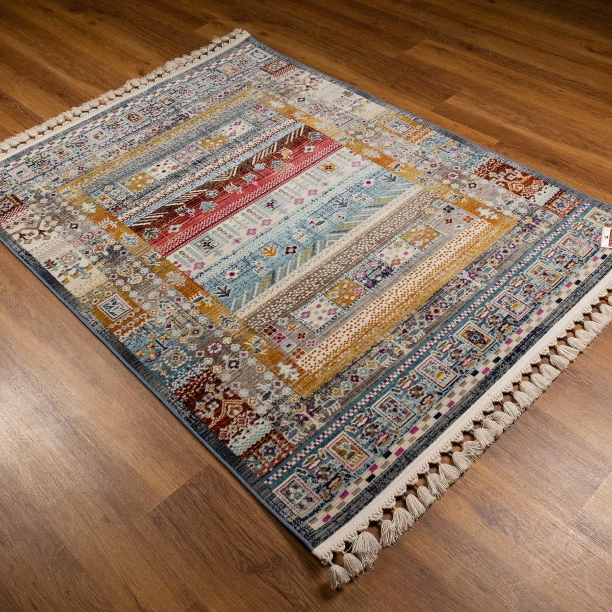 Petra Serisi Çizgi Desenli Makine Dokuma Halı, rengarenk, 120x180 cm — Halıcızade