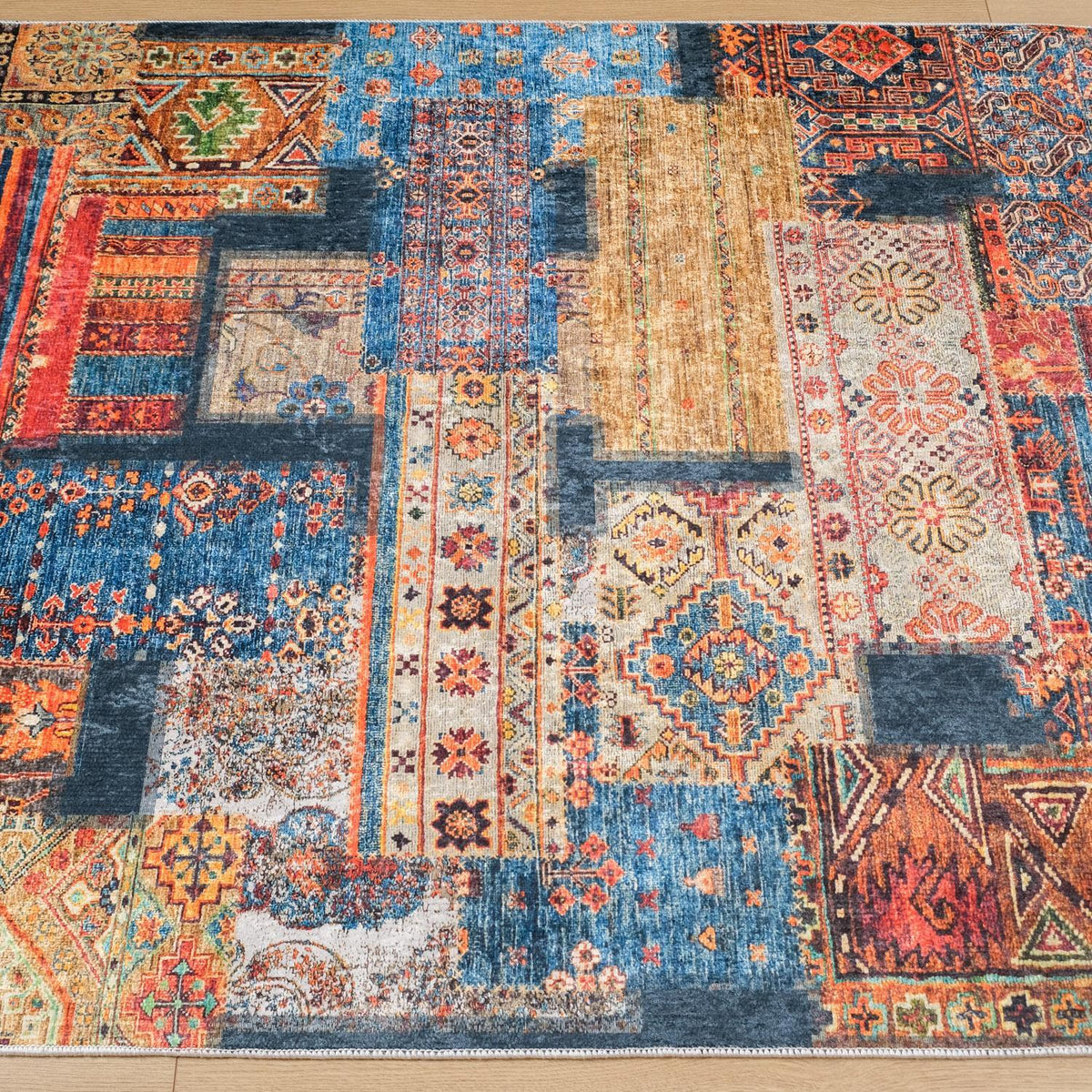Siesta Neo Serisi Patchwork Desenli Dijital Baskı Halı — makine dokuma