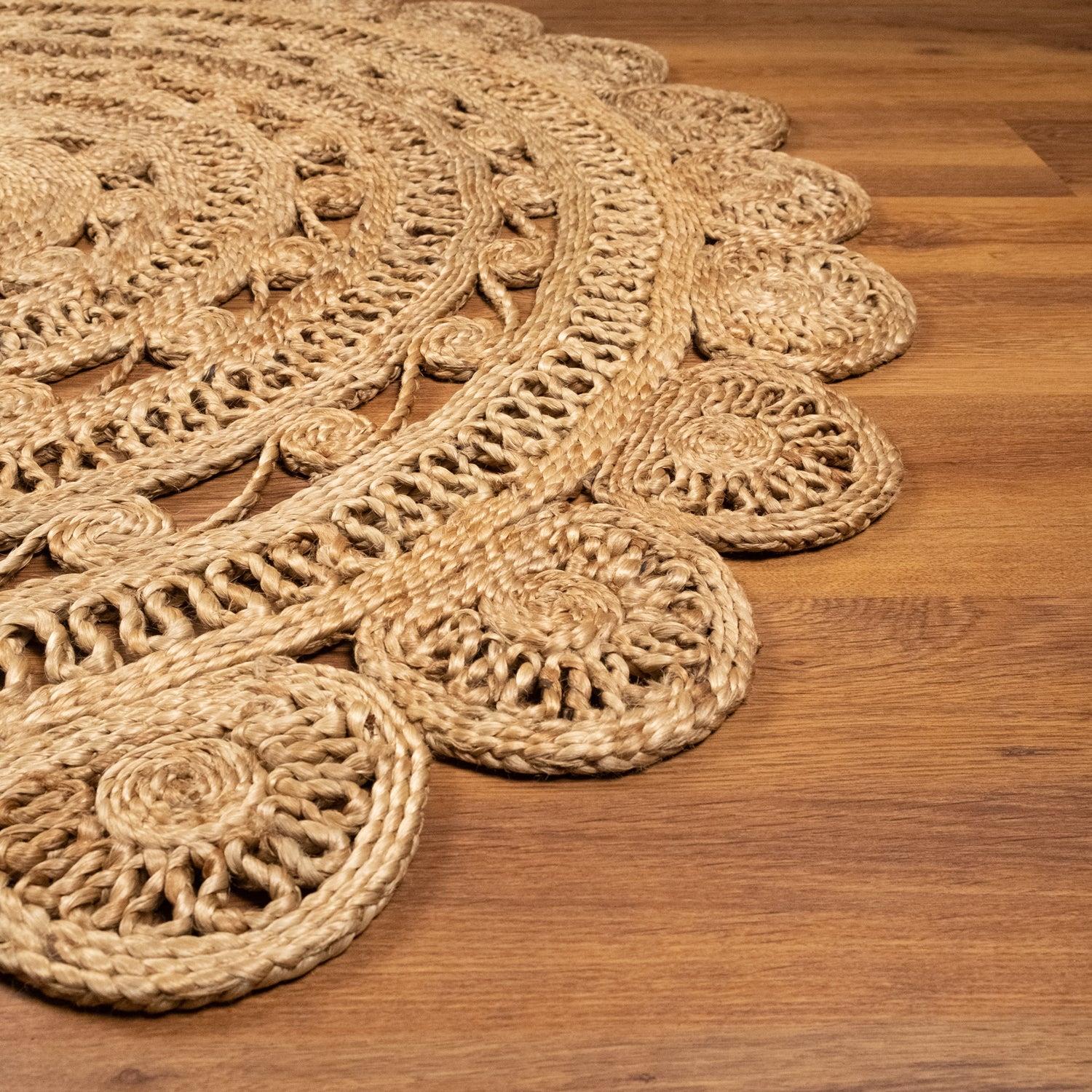 Solo Series Jute Geometric Patterned Hand-Woven Carpet