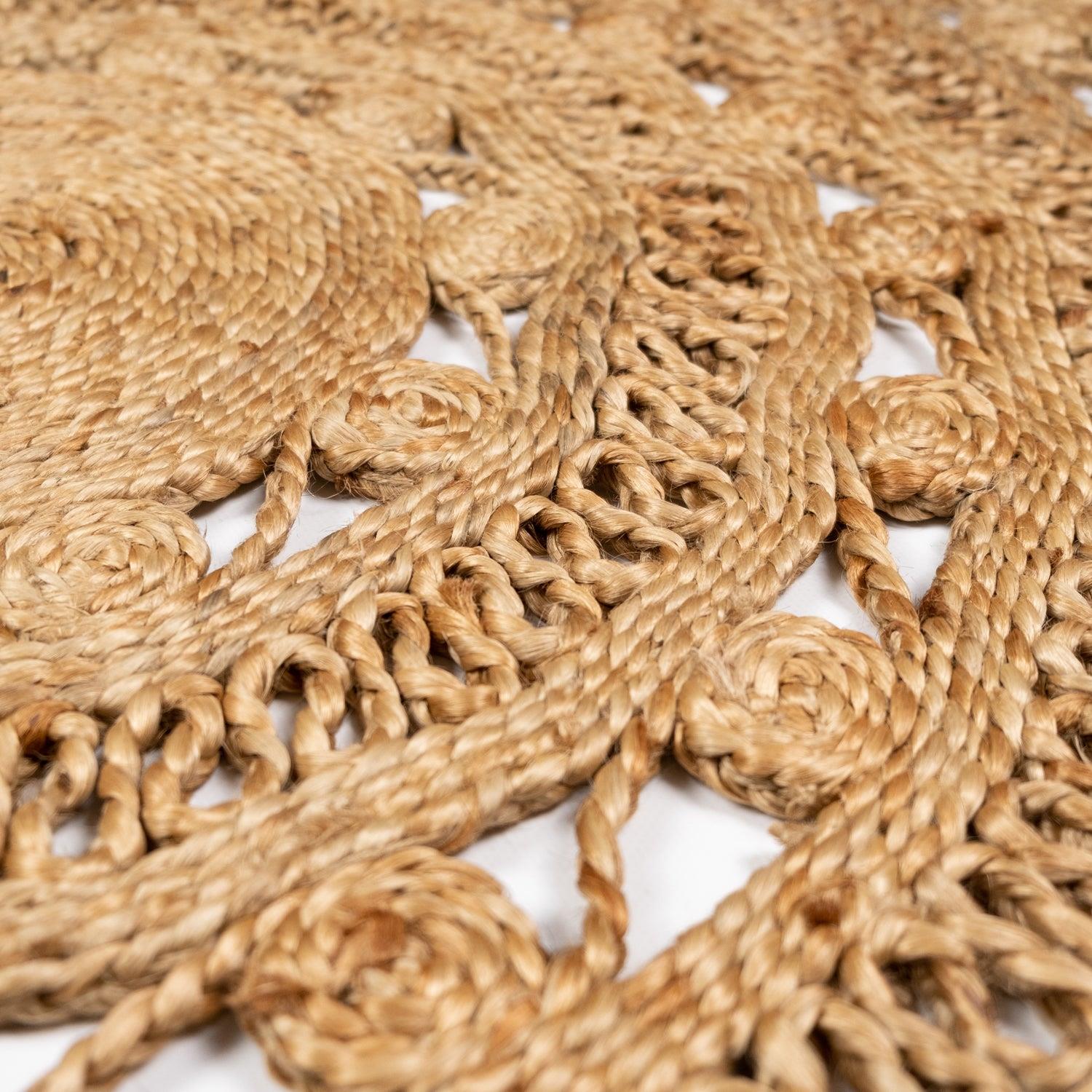 Solo Series Jute Geometric Patterned Hand-Woven Carpet