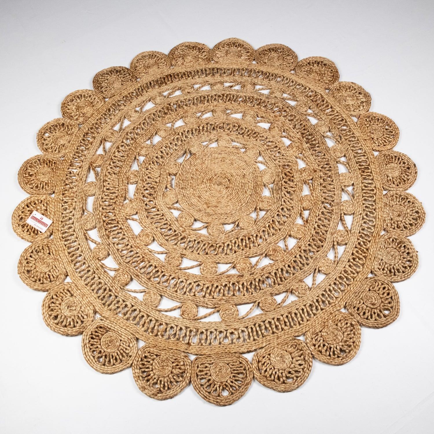 Solo Series Jute Geometric Patterned Hand-Woven Carpet