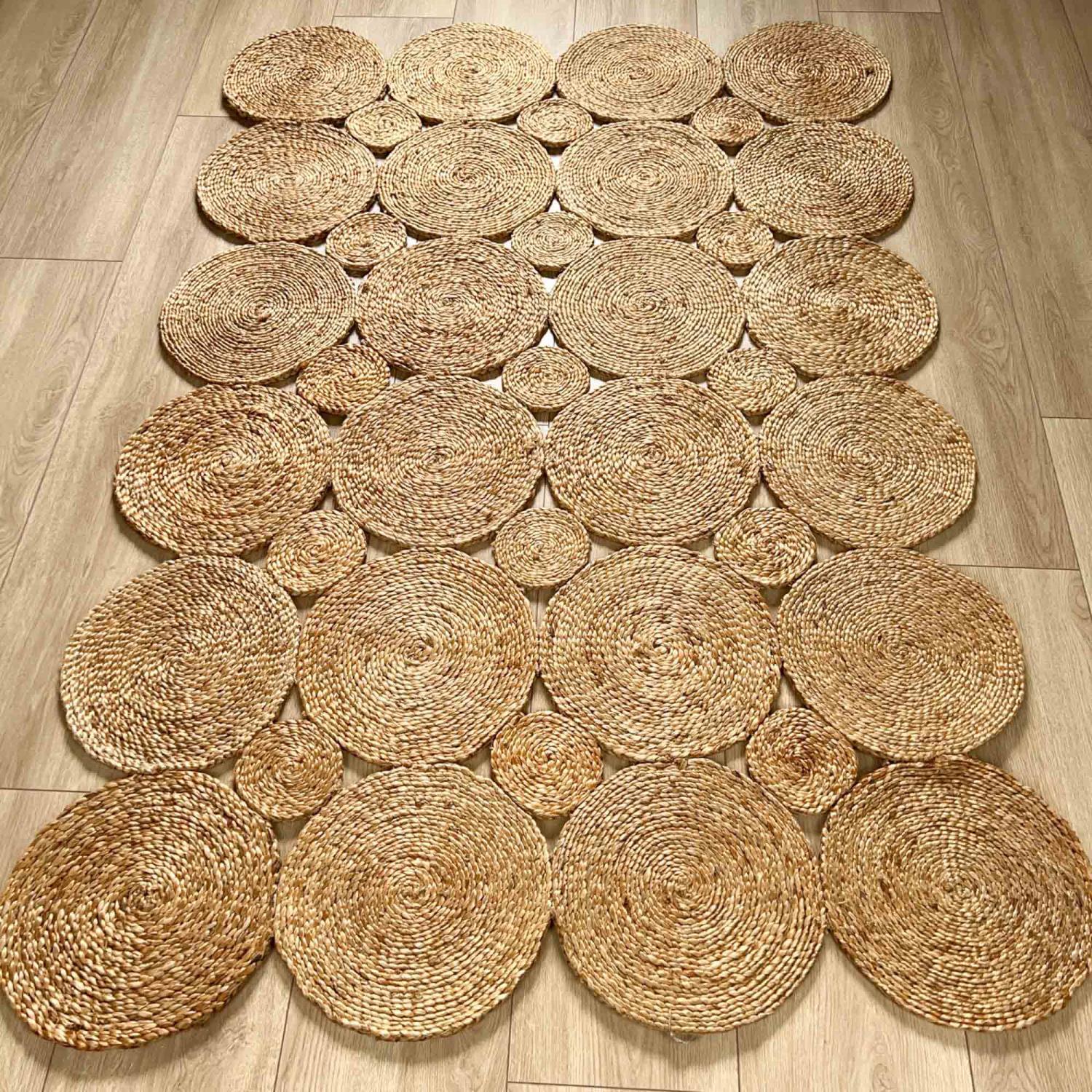 Solo Series Jute Geometric Patterned Hand-Woven Carpet