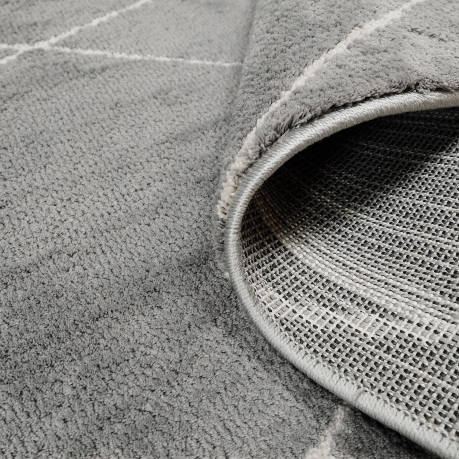 Urban Series Scandinavian Patterned Gray Carpet