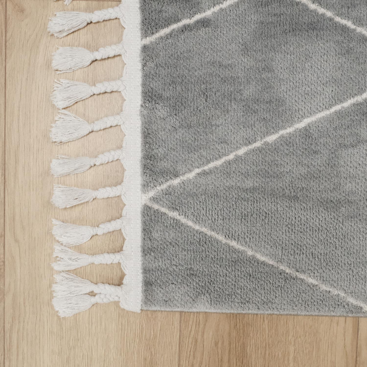 Urban Series Scandinavian Patterned Gray Carpet