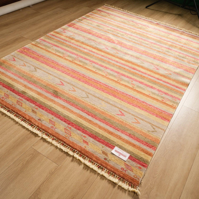 Zara Serisi Çizgi Desenli Makine Dokuma Halı, rengarenk, 90x150 – 200x290 cm — Halıcızade