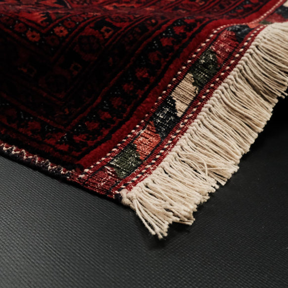 Hand Woven Claret Red Afghan Bilicik Carpet