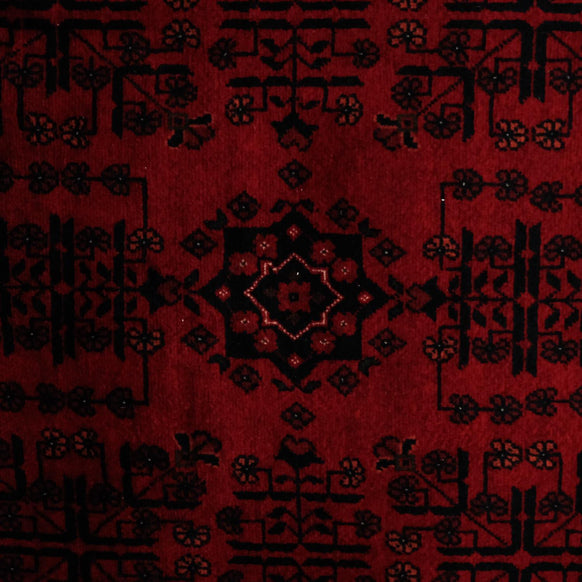 Hand Woven Claret Red Afghan Bilicik Carpet