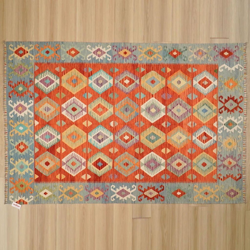 El Dokuma Çok Renkli Yün Anadolu Kilim