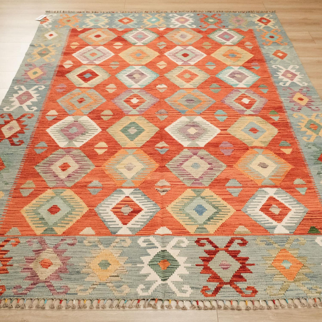 El Dokuma Çok Renkli Yün Anadolu Kilim