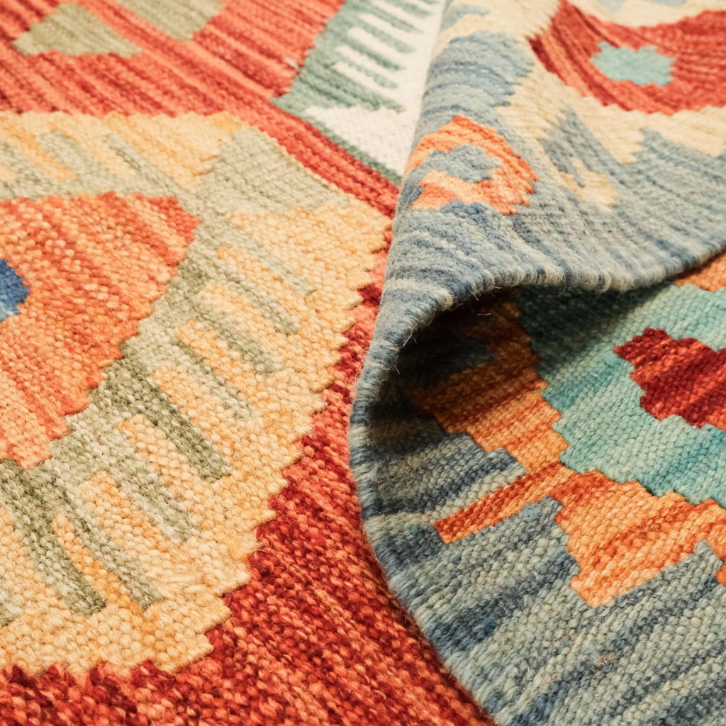 El Dokuma Çok Renkli Yün Anadolu Kilim