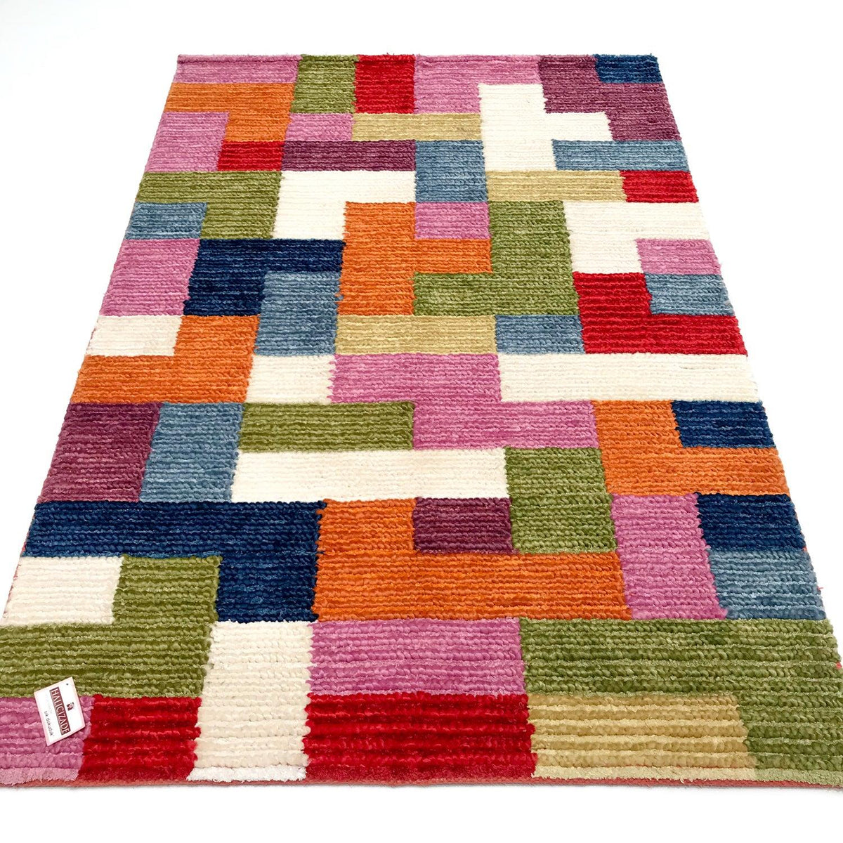 Geometrik Desenli El Dokuma Halı — 120x180 cm