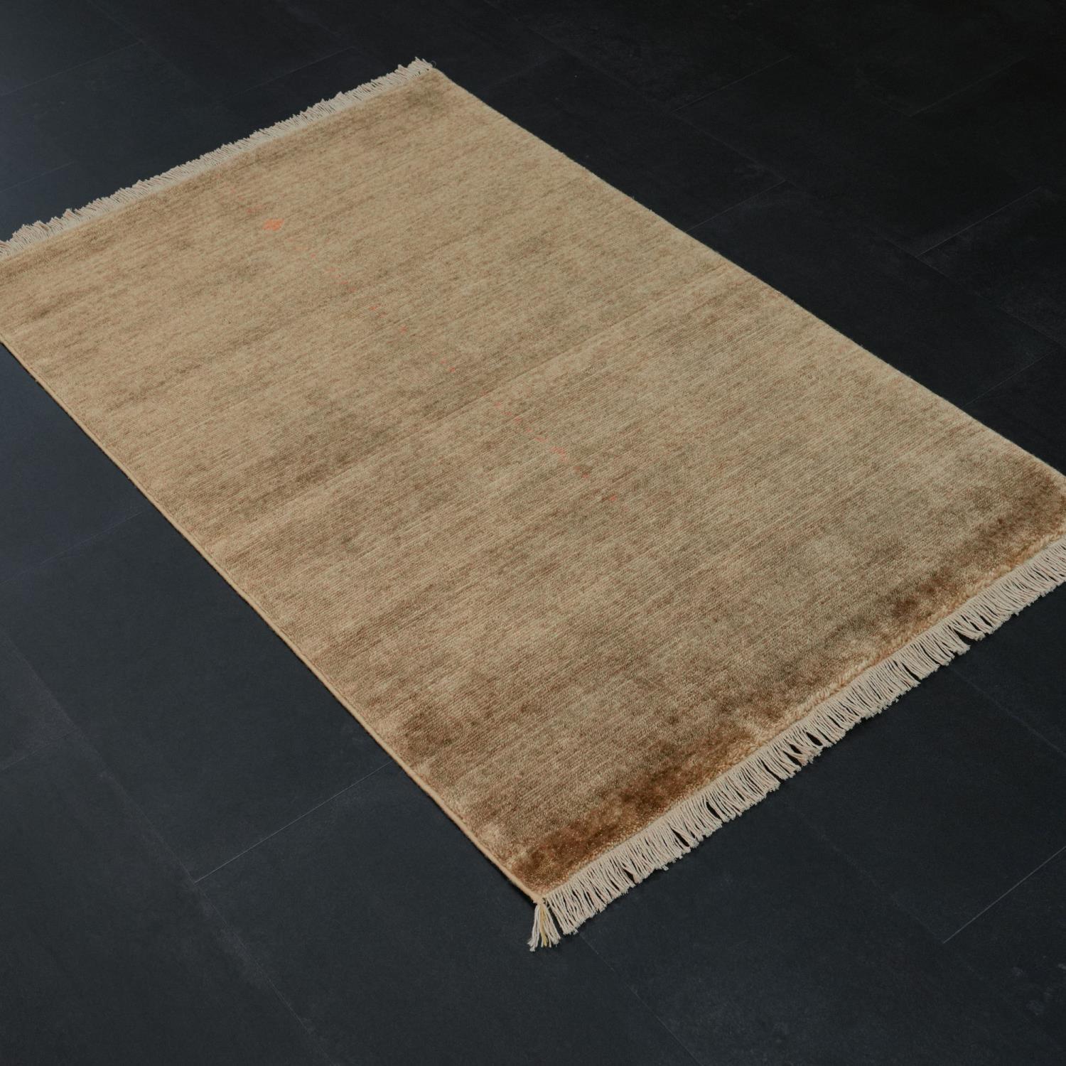 Haki Yeşil Tencel Tezgah Dokuma Baş Başa Seccade