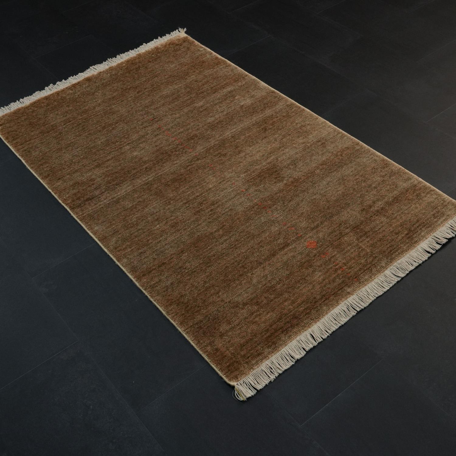 Khaki Green Tencel Loom-Woven Double Prayer Rug