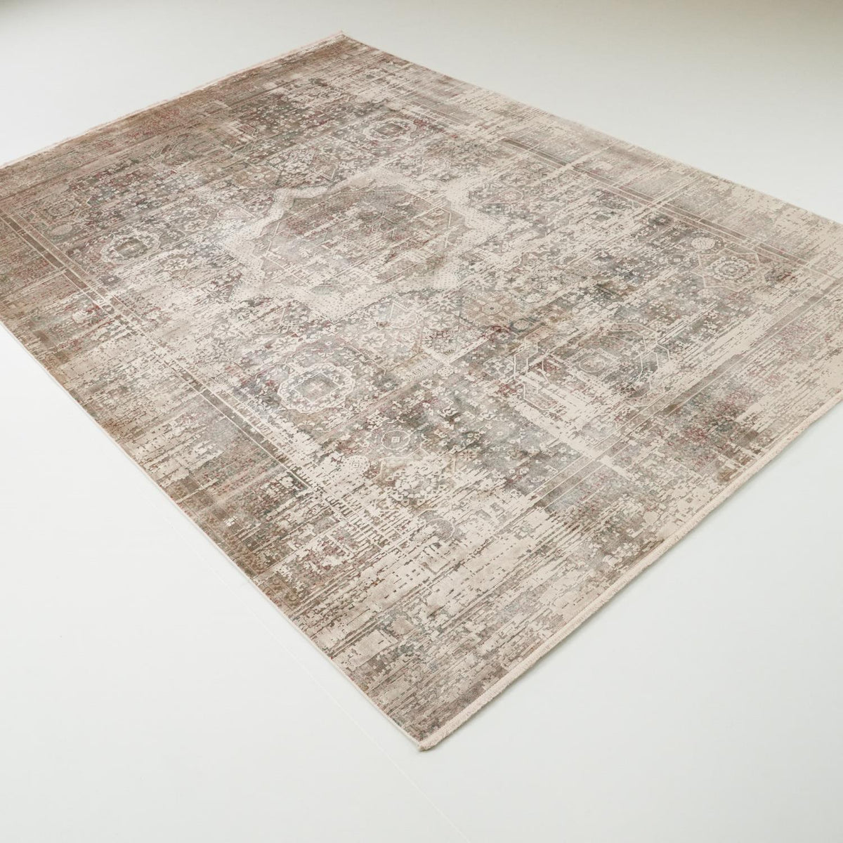 Lapis Serisi Vintage Desenli Vizon Viskon Halı, 160x230 – 240x340 cm — Halıcızade